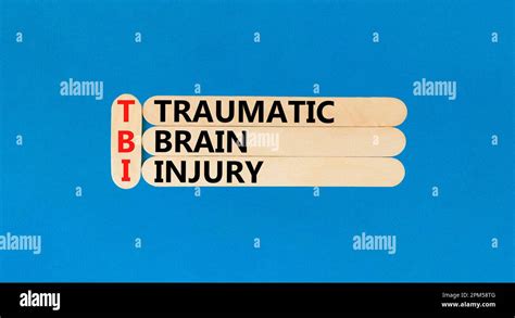 Tbi Lesión Cerebral Traumática Símbolo Concepto Palabras Tbi Lesión