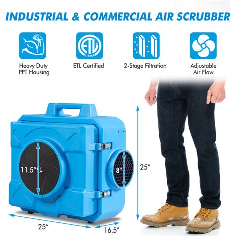 Industrial Commercial Air Scrubber with Efficient Odor Eliminator 500 ...