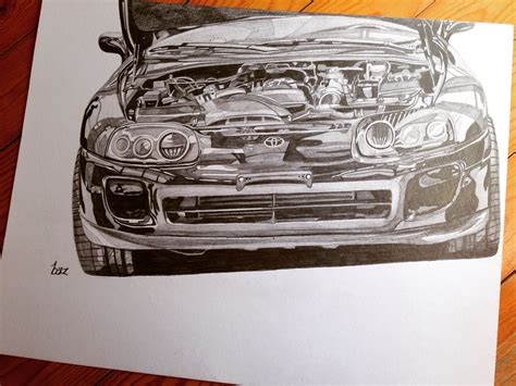 Toyota Supra Drawing at PaintingValley.com | Explore collection of ...