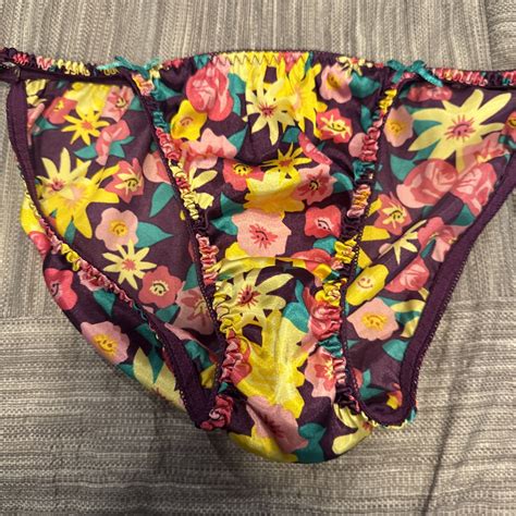 Vintage Satin String Bikini Panty Joe Boxer Size 8 Gem