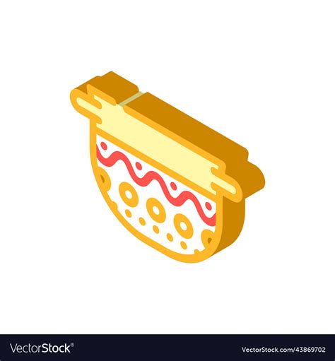 Food Clay Crockery Isometric Icon Royalty Free Vector Image