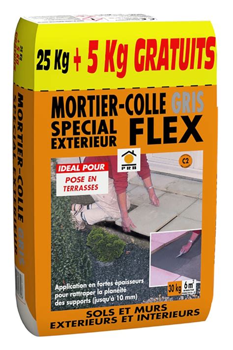 Mortier Colle Flex F Mortier Adh Sif Mur Sol Gris Prb Kg Leroy