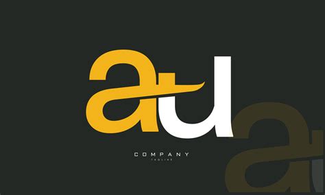 Alphabet letters Initials Monogram logo AU, UA, A and U 7521273 Vector ...