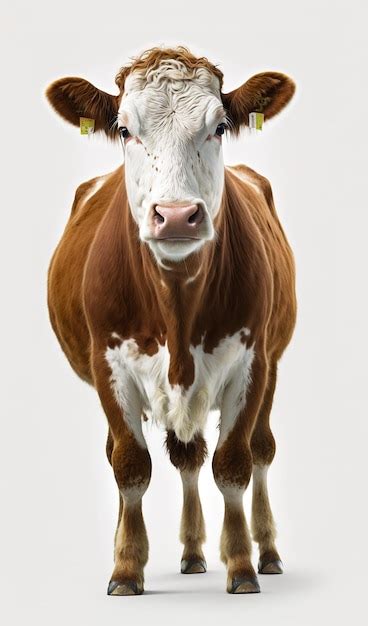 Premium AI Image A Brown And White Cow With A Wreath On Its Horns