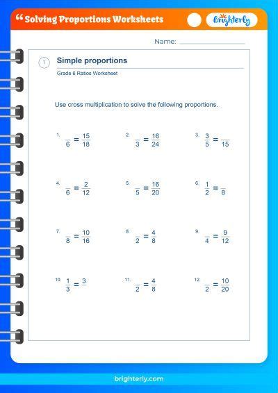 Free Printable Solving Proportions Worksheets Pdfs Brighterly