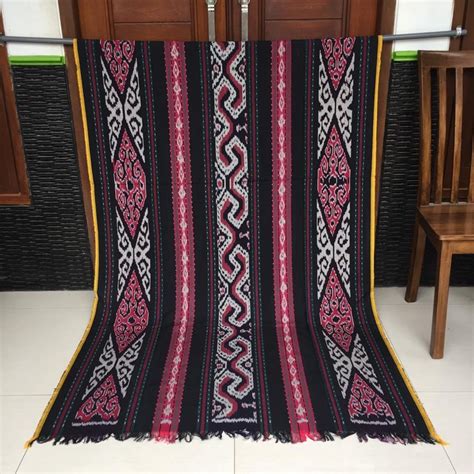 Jual Tenun Dayak Kalimantan Murah Kain Tenun Blanket Motif Ukir Dayak