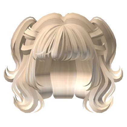 Cute Blonde Messy Wavy Pigtails Roblox