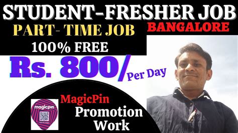 Bangalore Part Time Job Per Day New Fresher Job Bangalore