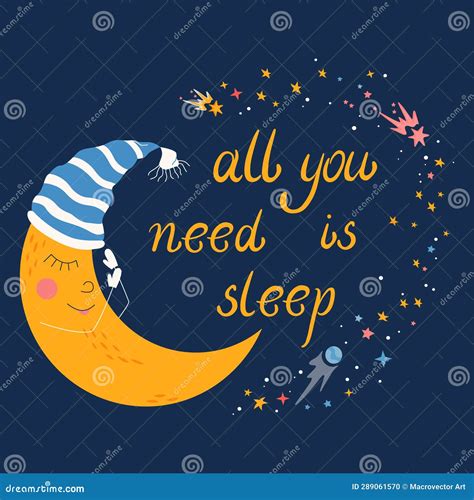 Cartoon Moon Flat Postcard stock vector. Illustration of sweet - 289061570