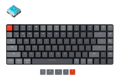 Keychron K3 84 Low Profile Hot Swap Optical RGB Blue Switch Keyboard Gray Veli Store