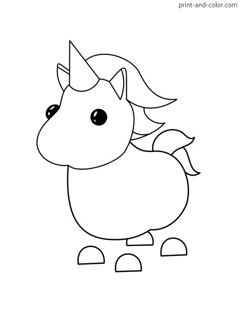 Adopt Me Unicorn Coloring Page Coloring Pages