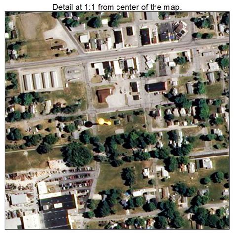 Aerial Photography Map of Ashley, IN Indiana