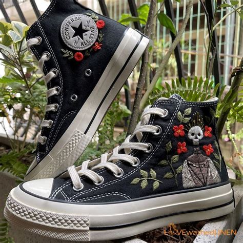 Custom Converse Chuck Taylor Embroidered Memento Converse Shoes ...