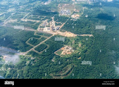 Aerial View Of Forest With Cityscape Trinidad Trinidad And Tobago