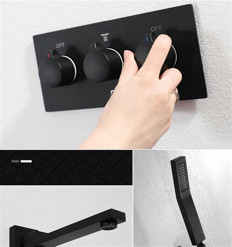 Hot Cold Black Shower Valve Bathroom Shower Faucets High Quality Hot Cold Black Shower Valve