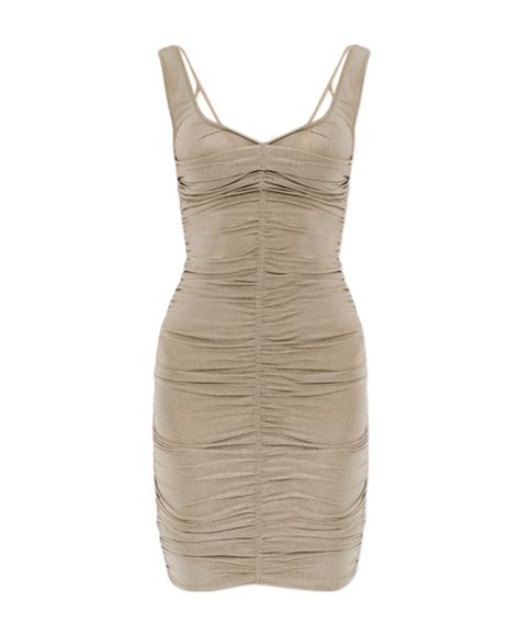 Givenchy Logo Wrinkled Dress In Nude ModeSens