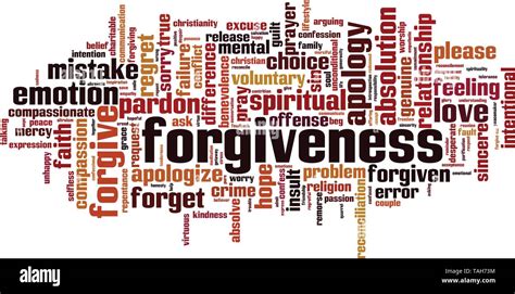 Forgiveness Word Cloud Concept Collage Made Of Words About Forgiveness