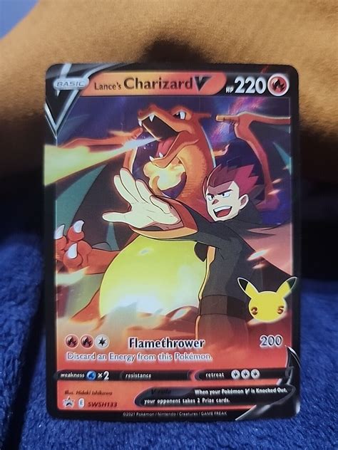 Lance S Charizard V Swsh Black Star Promo Ultra Rare Pokemon Nm