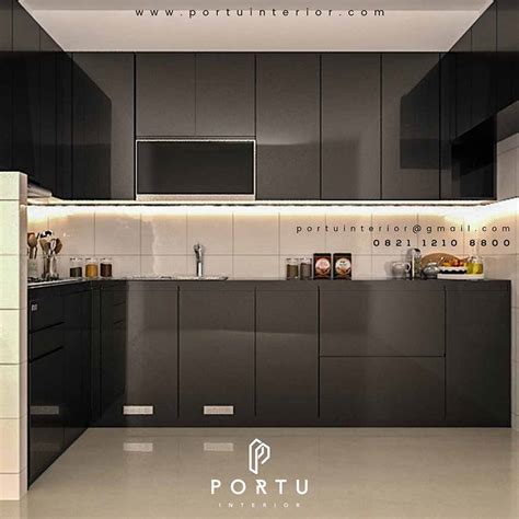 Dapur Lebih Menarik Dengan Kitchen Set Hitam Glossy Portu Interior