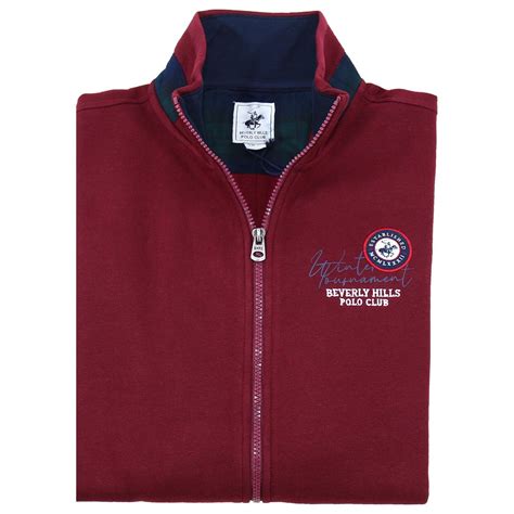 Giacca Uomo In Felpa Invernale Zip Intera Polo Club Beverly Hills M L