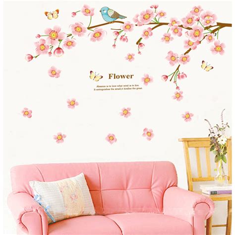 Jual Reliza Wall Sticker Stiker Dinding Bunga Sakura Flower Bird