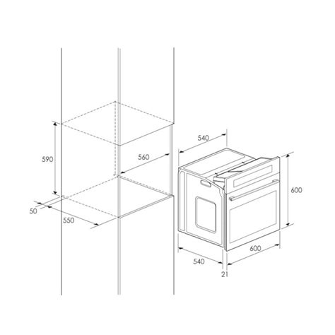 Four Encastrable FOCUS F521X 60 Cm Inox