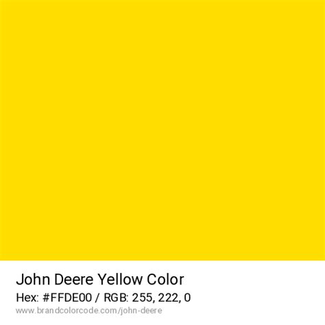 John Deere Brand Color Codes » BrandColorCode.com