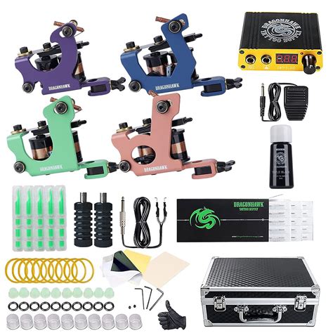 Dragonhawk Complete Tattoo Kit 4 Standard Tunings Tattoo Machines Power