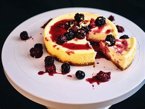 New York Style Cheesecake With A Porto Berry Sauce Order Yours Now Directly On Our Website