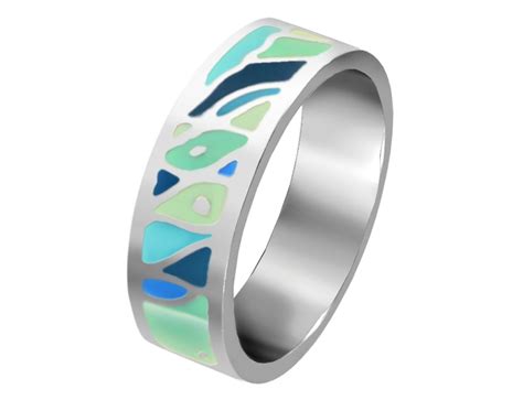 Кольцо эмаль Волна купить в интернет магазине в Москве