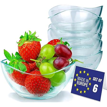 NORDIC SCHILLER Glas Dessertschalen Set 6 215ml BLEI FREI