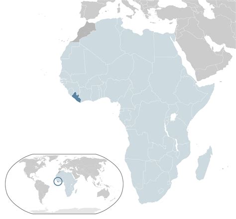 Location of the Liberia in the World Map