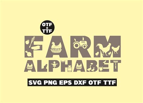 Farm Font Svg Farmhouse Alphabet Farm Life Svg Farm Etsy Singapore