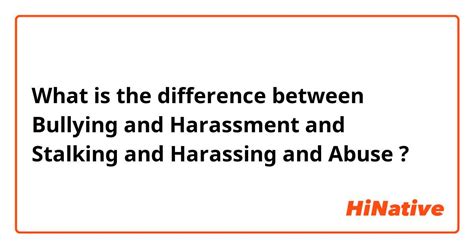 🆚what Is The Difference Between Bullying And Harassment And