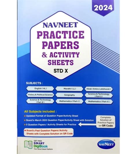 Navneet Practice Papers And Activity Sheets 2024 Std X Bookwalas