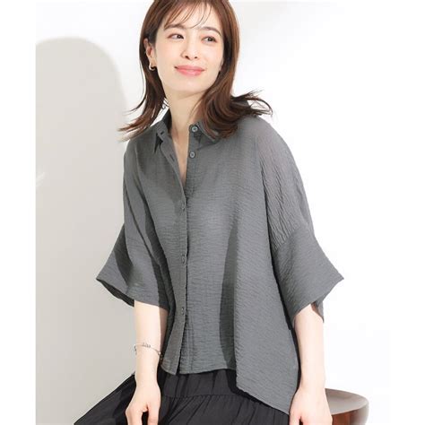キューティーブロンド Cutie Blonde きらきらワッシャー 半袖ゆるシャツ チャコールグレー 014 ファッション通販 MAGASEEK マガシーク