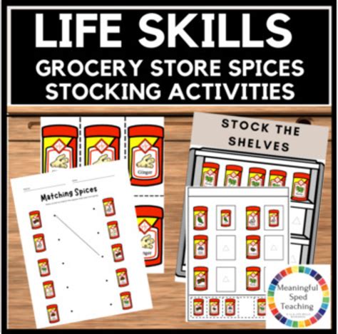 Grocery Store Life Skills Stock The Shelves Special Education Worksheets Worksheets Library