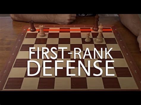 Chess Endgame Fundamentals First Rank Defense Youtube