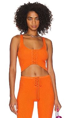 Camila Coelho Pamela Crop Top In Nude Revolve