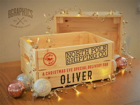 Personalised Christmas Eve Box Crate Solid Pine Custom Etsy UK