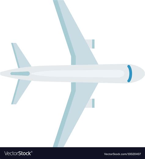 Plane top view Royalty Free Vector Image - VectorStock