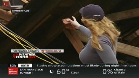 Sexy Weather Channel Babe Stephanie Abrams Wearing A Very Nice Tight Top Showing Off Her Nice