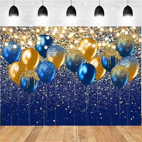 Buy Royal Blue Backdrop Happy Birthday Party Backdrop Banner Royal Blue ...