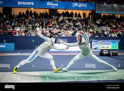 Paris France Th Jan Fencing Match Foil Between Palumbo