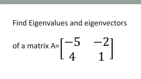 Eigenvalues And Eigenvector In 2x2 Matric Problem In Tamilதமிழ்