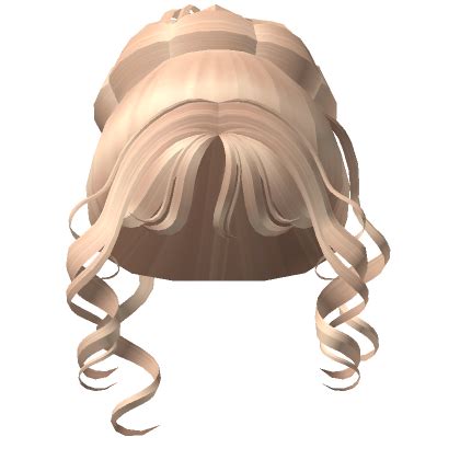 Blonde Messy Bun W Curls Roblox