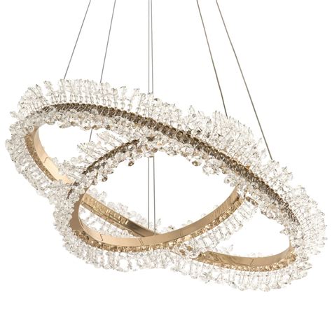 Люстра два кольца с хрустальным декором Rowan Crystal Ring Horizontal ...