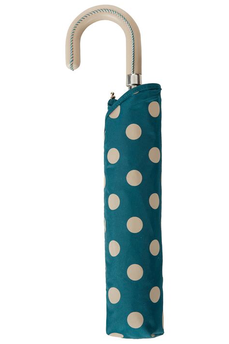 Topshop Polka Dot Crook Umbrella in Blue | Lyst