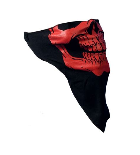 Hot Leathers Face Wrap Red Skull Face Cloth Face Warmer Mask Ebay