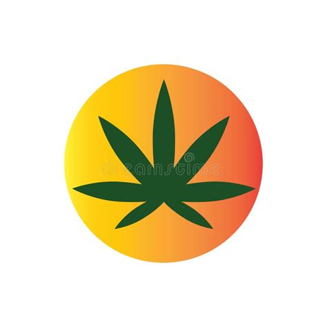 Cannabis Leaf Vector Illustration Icon Design Stock Vector